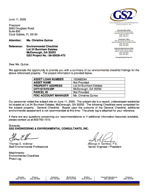 Environmental Checklist Form