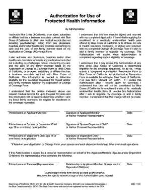 Authorization for Use of Protected Health Information