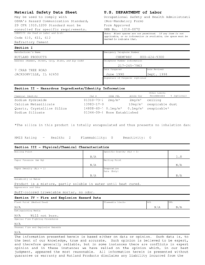 Material Safety Data Sheet