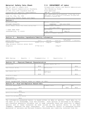 Material Safety Data Sheet