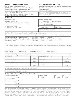 Material Safety Data Sheet