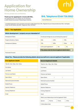 Home Ownership Application Form