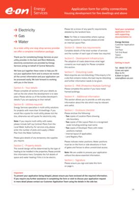 Utility Connection Application Form
