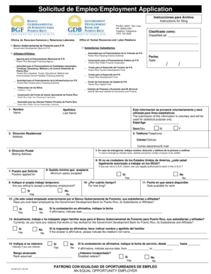 Puerto Rico Government Employment Application