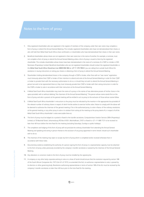 Mittal Steel South Africa Proxy Form