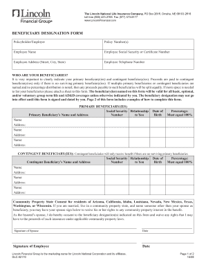 Beneficiary Designation Form