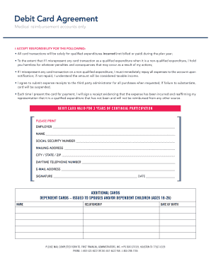 FFA Benefits Card Agreement