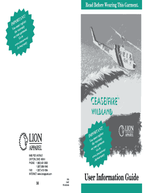 Wildland Fire Fighter Garment User Guide