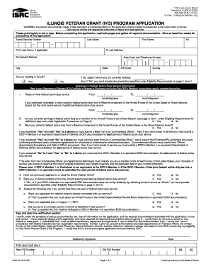 Illinois Veteran Grant Application