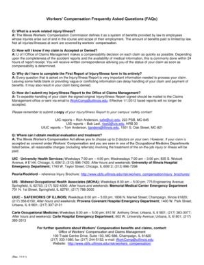 University of Illinois First Report of Injury Illness