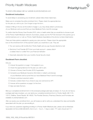 Priority Health Medicare Enrollment Form