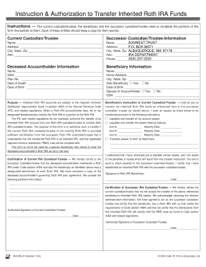 Inherited Roth IRA Transfer Form
