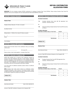 SEP-IRA Contribution Allocation Form