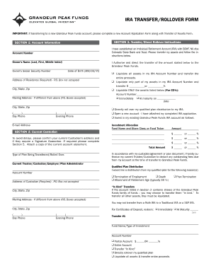 IRA Transfer/Rollover Form