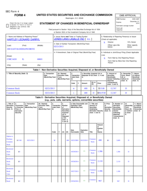 SEC Form 4 Statement of Changes in Beneficial Ownership
