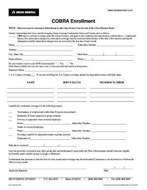 COBRA Enrollment Form