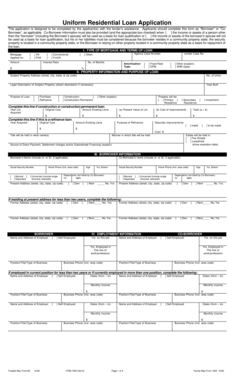 Uniform Residential Loan Application