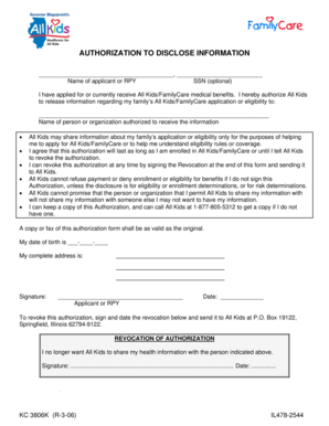 Authorization to Disclose Information