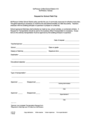 lausd field trip form pdf