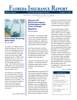 Florida Insurance Report Vol 6 Issue8 - Radey Law Firm