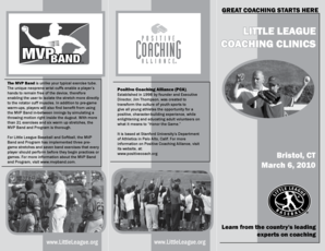 Little League Coaching Clinic Registration Form