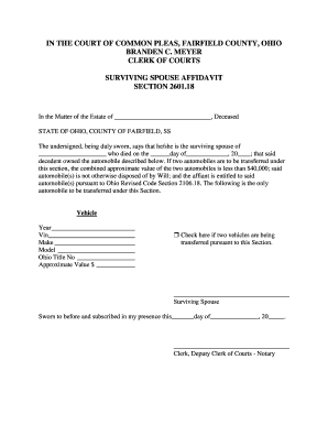 Surviving Spouse Affidavit
