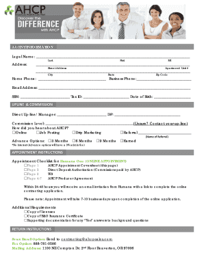 AHCP Producer Agreement