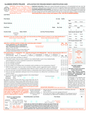 Illinois Firearm Owner’s Identification Card Application