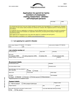 Swedish Family Member Permit Application