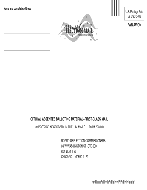 USPS Business Reply Mail Form