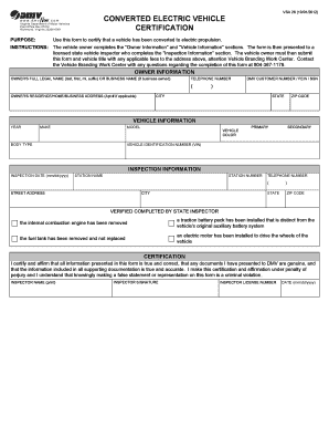 Virginia Converted Electric Vehicle Certification