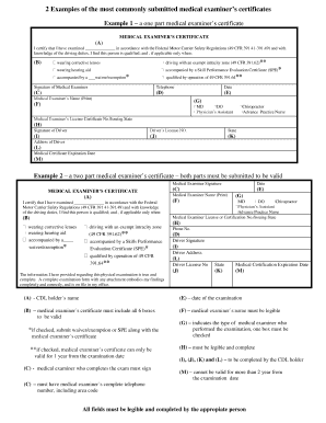 Medical Examiner’s Certificate