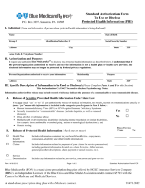 Standard Authorization Form