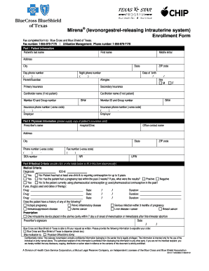 Mirena Enrollment Form