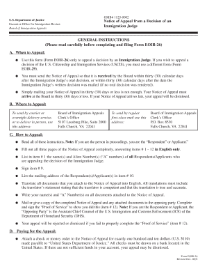Fillable Online Executive Office for Immigration Review - EOIR Fax ...