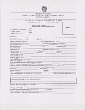 Sample of travel document - VISA APPLICATION FORM - Travel Document Systems