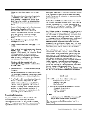 Form I-566 Interagency Record of Request