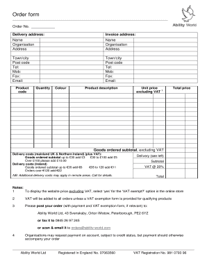 Order Form