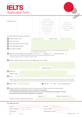 IELTS Application Form