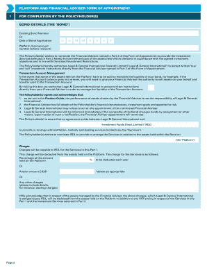 International Portfolio Bond Appointment Form