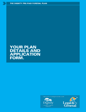 Dignity Pre-Paid Funeral Plan Application Form