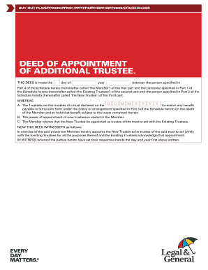 Deed of Appointment of Additional Trustee
