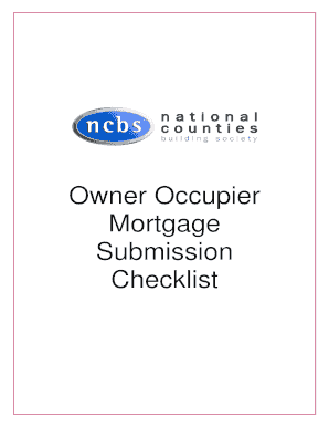 Owner Occupier Mortgage Submission Checklist
