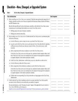 Cisco Unity Active Directory Maintenance Checklists