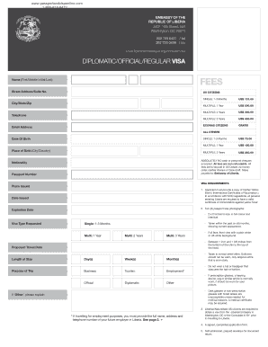 Liberia Visa Application Form