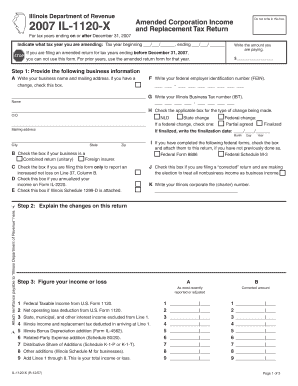 Illinois Amended Corporation Income and Replacement Tax Return