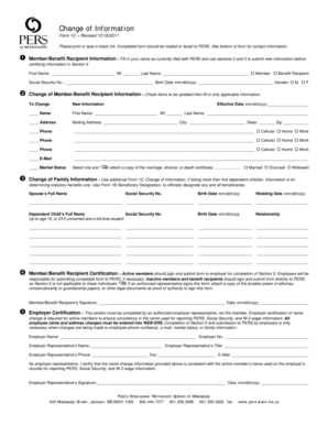 Change of Information Form 1C