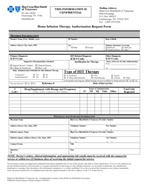 Home Infusion Therapy Authorization Form