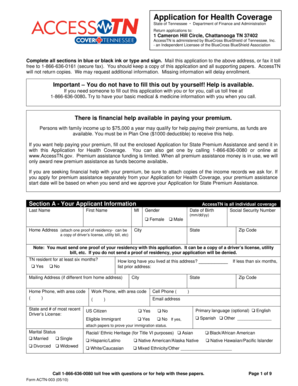 Tennessee Health Coverage Application