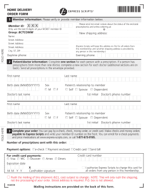 Home Delivery Order Form